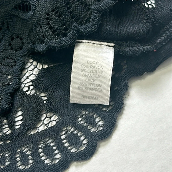 J. Jill Wearever Collection Black Long Sleeve Lace Hem Womens Size Large - Picture 6 of 8